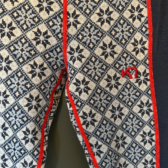 Kari Traa :: SET Merino Wool Rose Half Zip Base Layer + leggings sz medium - Picture 9 of 13